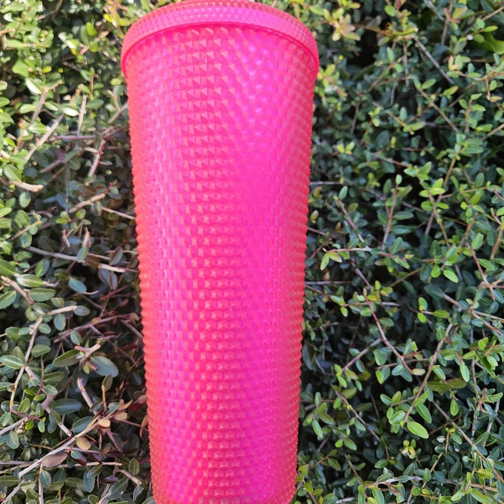 Starbucks Summer 2021 Limited Edition Hot Pink Studded Tumbler 24 ounce